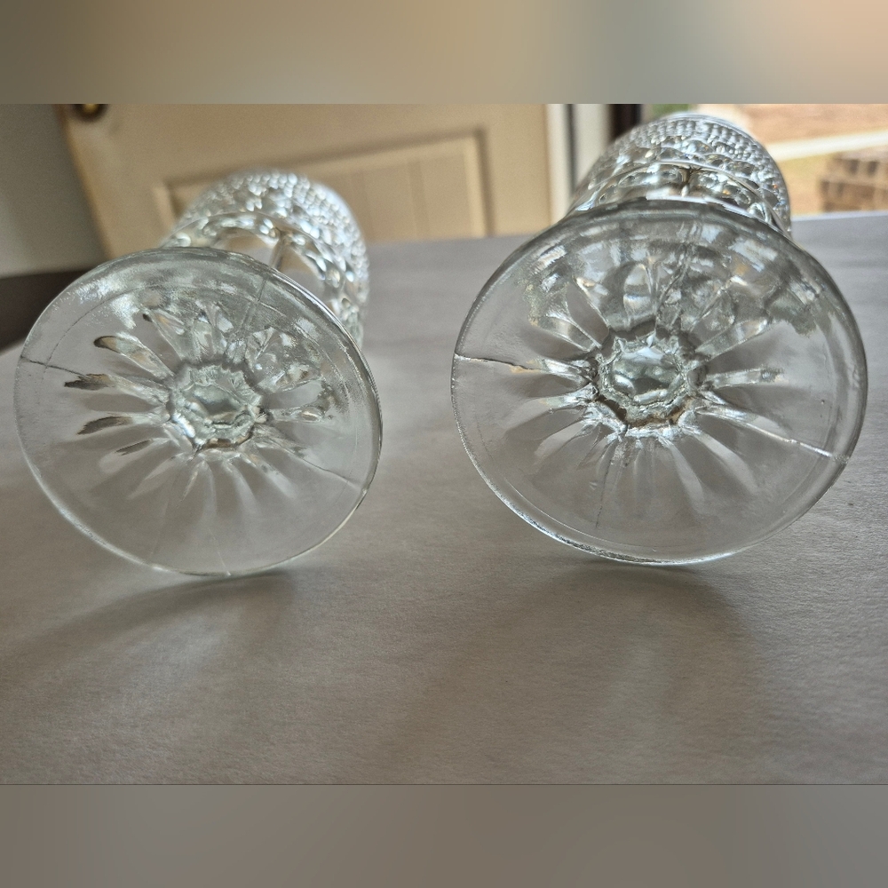 Stemware Water Wine Goblets. Anchor Hocking Pedestal Base Glasses. Vintage. - Picture 2 of 4